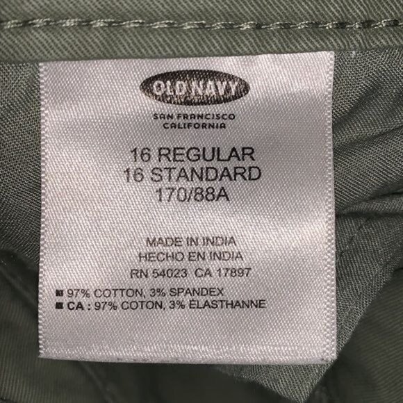 Old Navy Womens Khaki Pants Size 16 Standard Regular Cotton Stretch - Picture 4 of 9